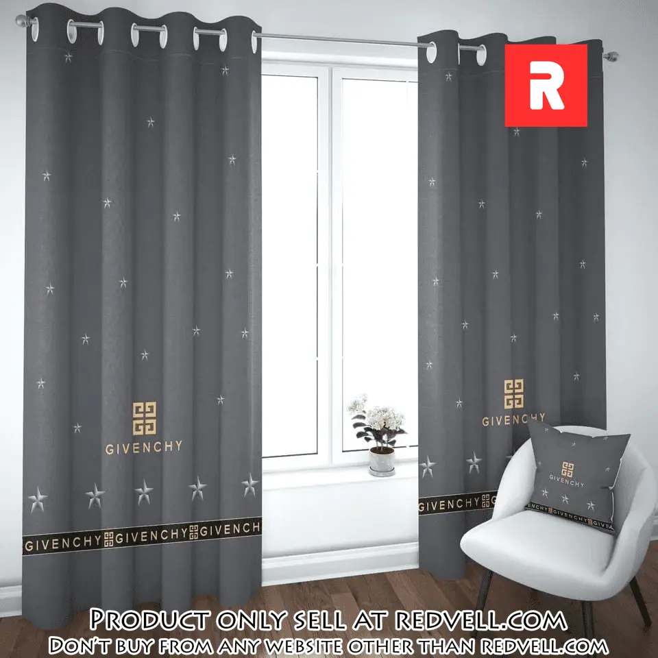 Givenchy star pattern premium window curtains hot  luxury curtain wc084 rv4946376